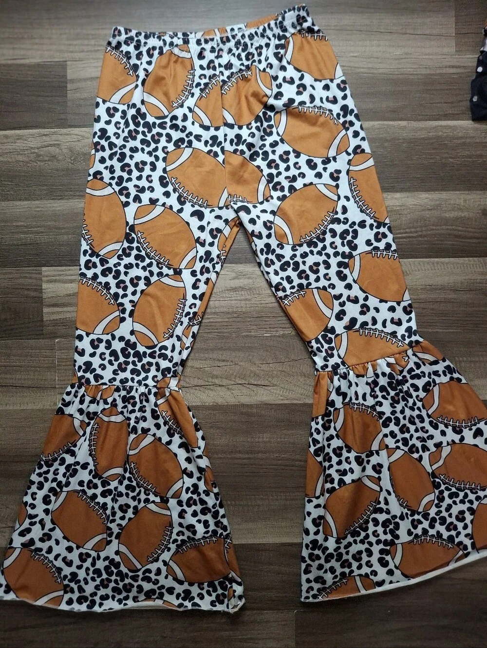 Kids Football 'Touchdown Season' Pajama Set - Black & Orange